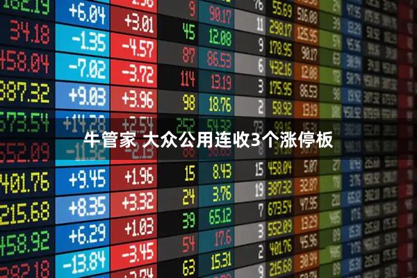牛管家 大众公用连收3个涨停板